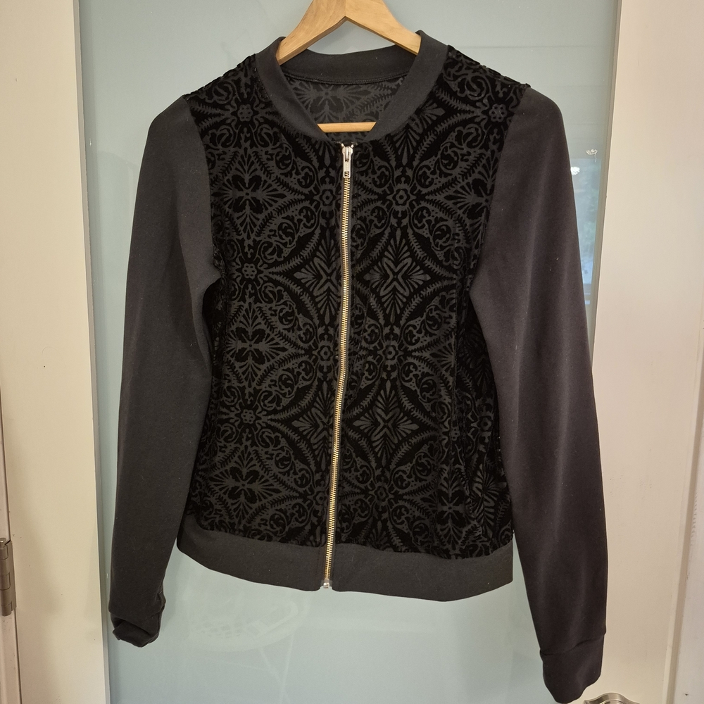 Blackmilk Black Burned Velvet Jacket